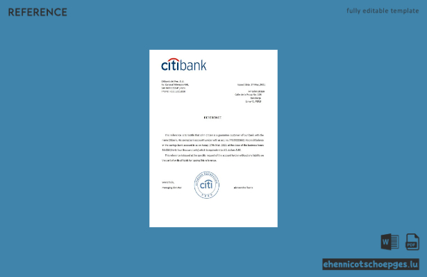 Vorschau der Citibank-Referenzbeispiele für Peru